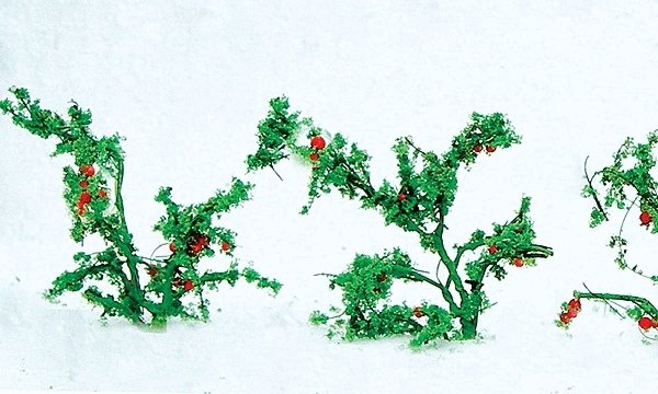 Tomato Plants - Assembled -- 3/4′ 1.9cm Tall pkg(18), HO, JTT Miniature Tree 95525