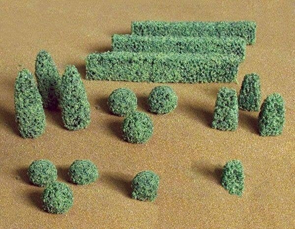 Boxwood Plants -- pkg(15), O, JTT Miniature Tree 95585