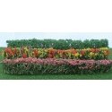 Flower Hedges - 5 x 3/8 x 5/8′ 12.7 x 1 x 1.6cm pkg(8) -- Green & Assorted Blossom Blended, HO, JTT Miniature Tree 95510
