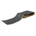 Flexible Self-Adhesive Paved Roadway -- Vintage Highway (White Dashed Centerline, White Soli, HO, Walthers SceneMaster 1250