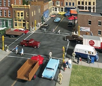 Asphalt Street System -- Kit - Complete Set, HO, Walthers Cornerstone 3194