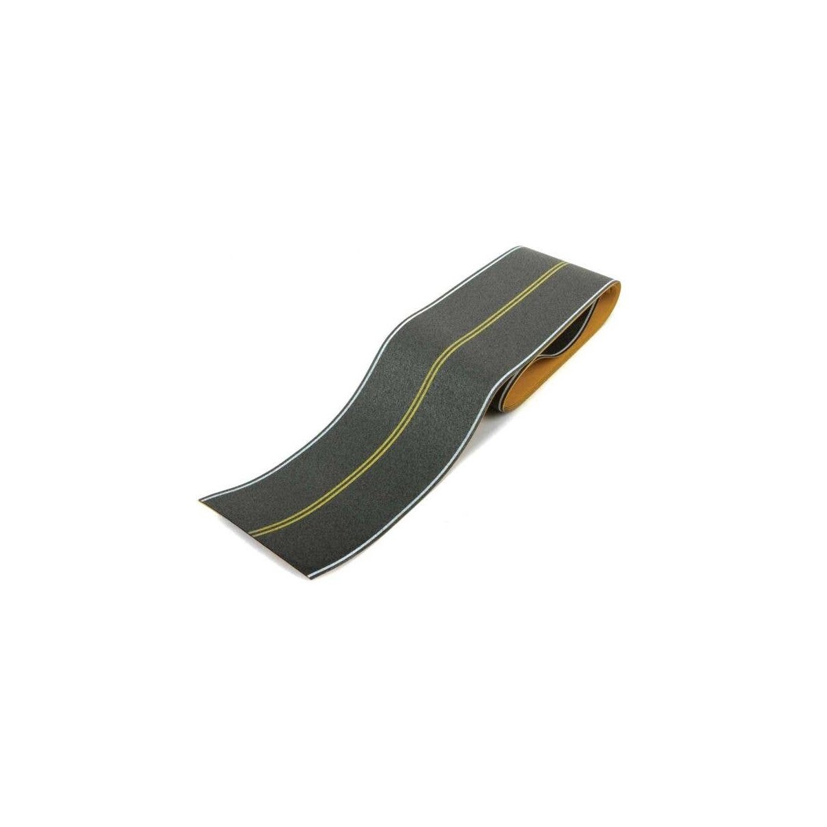 Flexible Self-Adhesive Paved Roadway -- Vintage and Modern No Passing Zone (Double Yellow Ce, HO, Walthers SceneMaster 1252