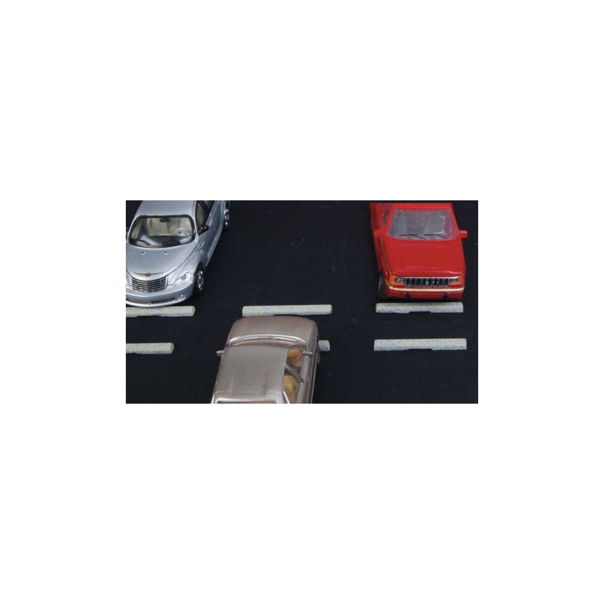 Parking Lot Concrete Bumpers pkg(12), HO, Walthers SceneMaster 4178