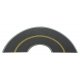 Flexible Self-Adhesive Paved Roadway -- Vintage and Modern Curves (solid double yellow cente, HO, Walthers SceneMaster 1253