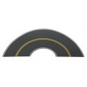 Flexible Self-Adhesive Paved Roadway -- Vintage and Modern Curves (solid double yellow cente, HO, Walthers SceneMaster 1253