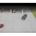 Gas Station Concrete Parking Lot -- Kit - Set of 2 sections Each: 10-7/16 x 5-1/4′ 26.6 x 1, HO, Walthers Cornerstone 3540