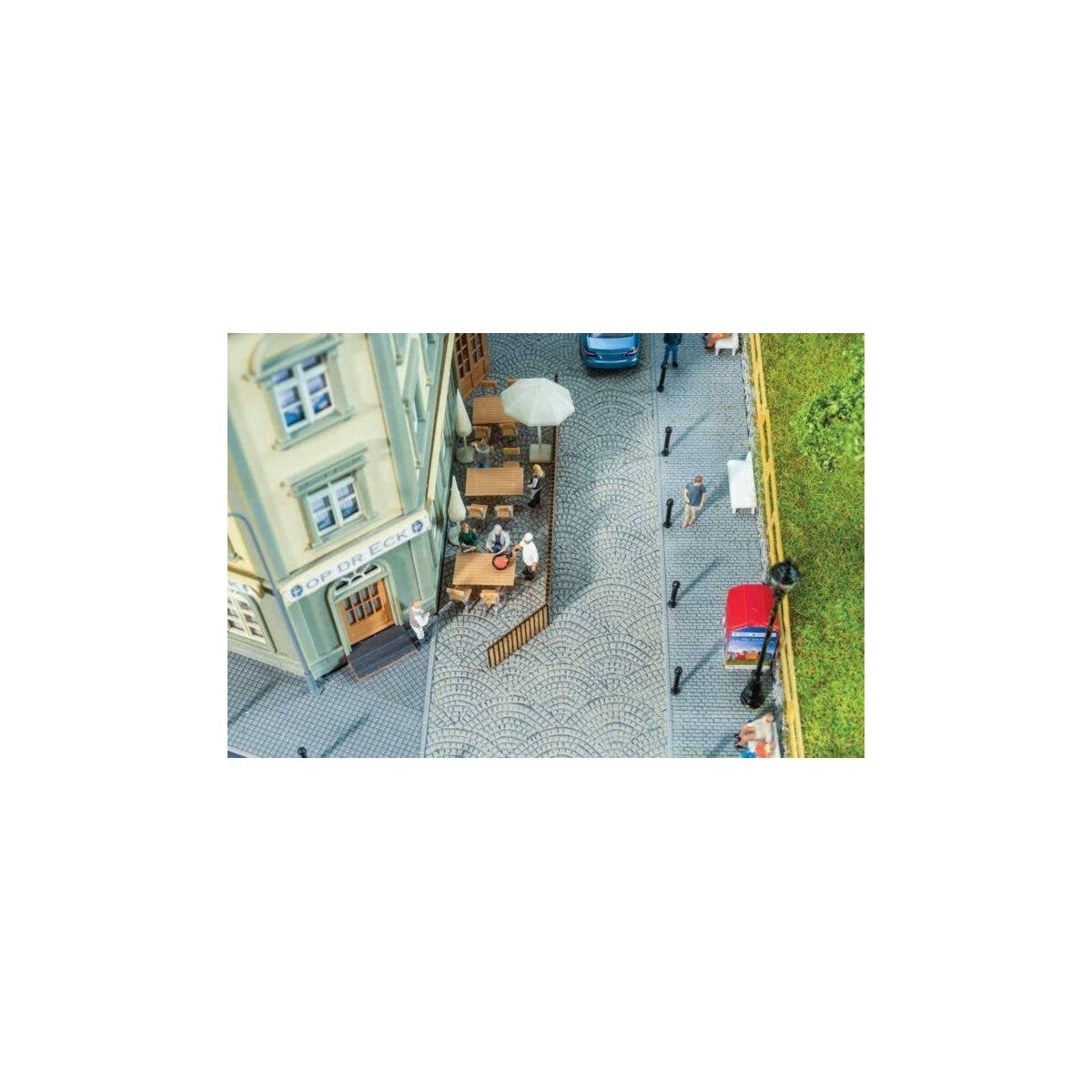 Self-Adhesive Road Surface Sheet -- Roman Cobblestone (light gray), HO, Faller Gmbh 170312