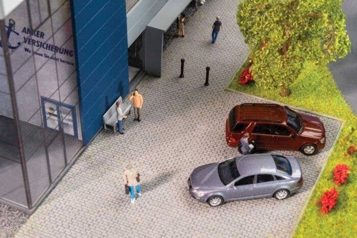 Self-Adhesive Road Surface Sheet -- Cobblestone (light gray), HO, Faller Gmbh 170310