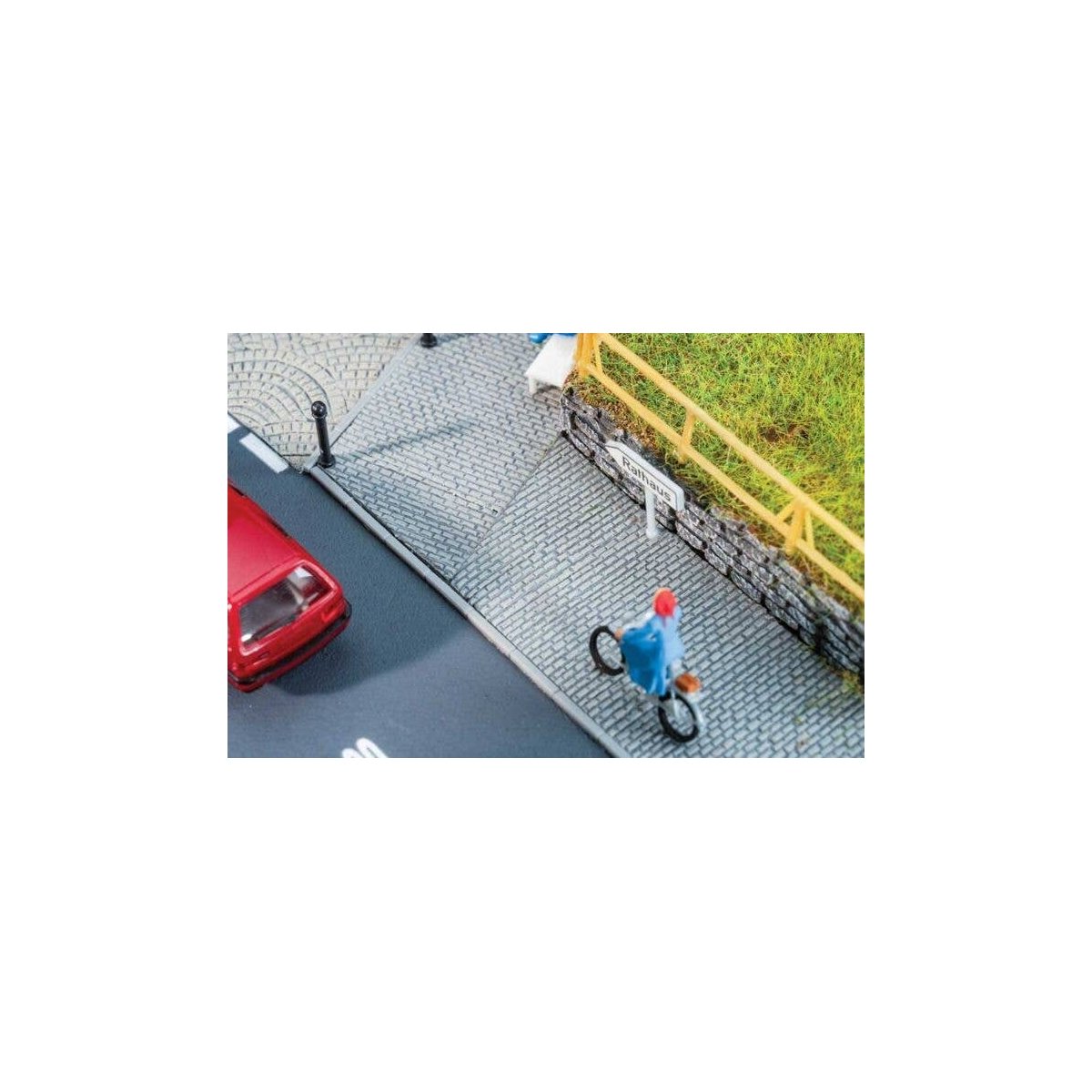 Self-Adhesive Road Surface Sheet -- Paved Sidewalk, HO, Faller Gmbh 170318