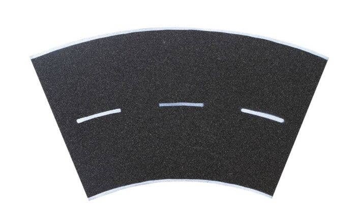 Weathered Asphalt Street 45 Degree Curve -- 5-7/8` 15 cm Radius, 9-1/16 x 9-1/16` 23 x 23cm, HO, Vollmer Gmbh 48266