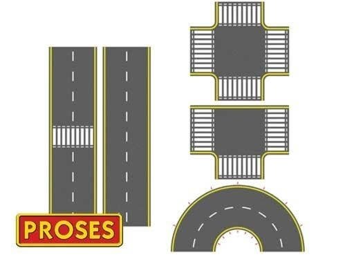 Asphalt Road Set, N, Bachmann Industries 39125