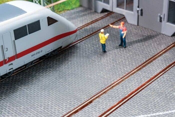 Self-Adhesive Road Surface Sheet -- Cobblestone (dark gray), HO, Faller Gmbh 170311