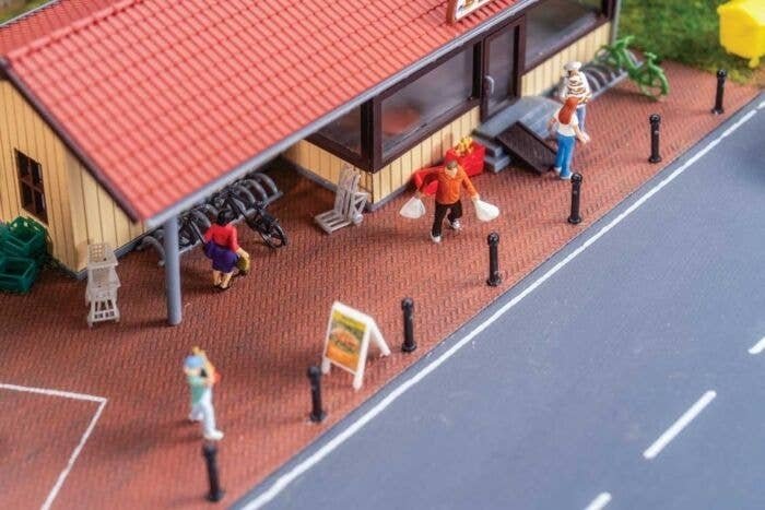 Self-Adhesive Road Surface Sheet -- Red Clinker, HO, Faller Gmbh 170316