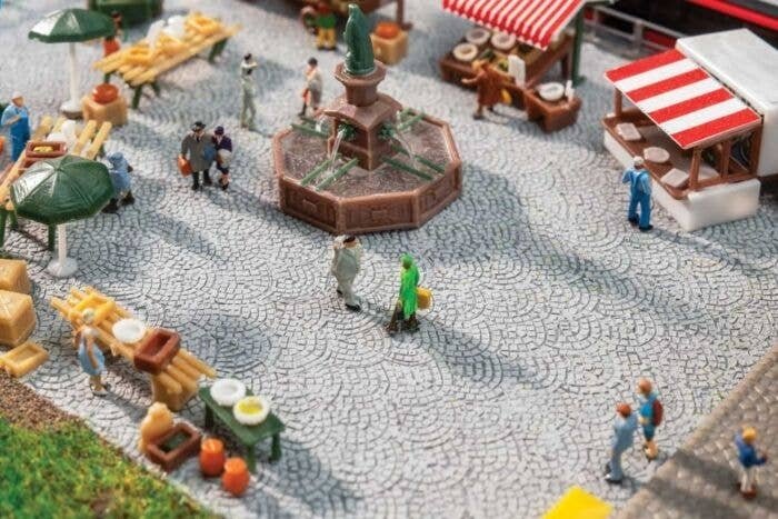 Self-Adhesive Road Surface Sheet -- Roman Cobblestone (light gray), N, Faller Gmbh 272312