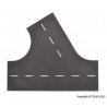 Weathered Asphalt Street 60-Degree Intersection - Stone Art -- 8-11/16 x 7-11/16′ 22 x 19.5cm, HO, Vollmer Gmbh 48264