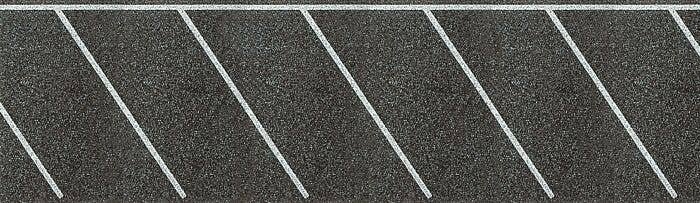 Parking Lot w/Diagonal Stalls - Self-Adhesive -- 40 x 2-13/32′ 100 x 6cm, HO, Vollmer Gmbh 46015