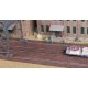 Brick Craneway Base and Street 3-Pack -- Kit - Each Section: 12-5/8 x 5-1/2′ 32 x 13.9cm, HO, Walthers Cornerstone 4097