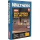 Brick Craneway Base and Street 3-Pack -- Kit - Each Section: 12-5/8 x 5-1/2′ 32 x 13.9cm, HO, Walthers Cornerstone 4097