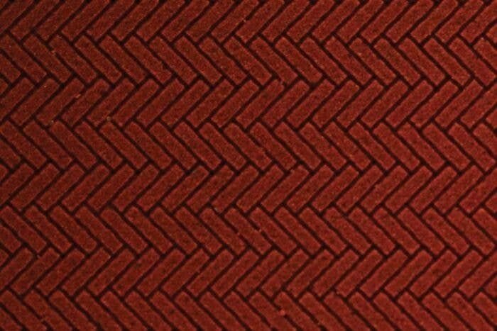 Flexible Herringbone Dark Red Brick Sheet -- Small for HO & N Scales 1/16′ Brick, All Scales, Chooch Enterprises 8661