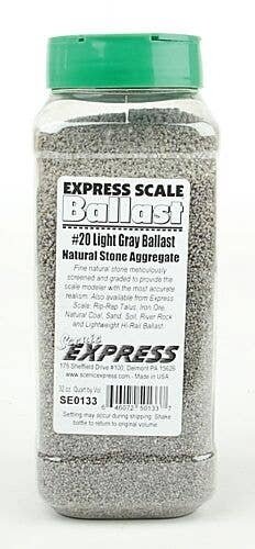 Natural Stone Ballast -- 20 Light Gray (1 Quart), O, Scenic Express SE0133