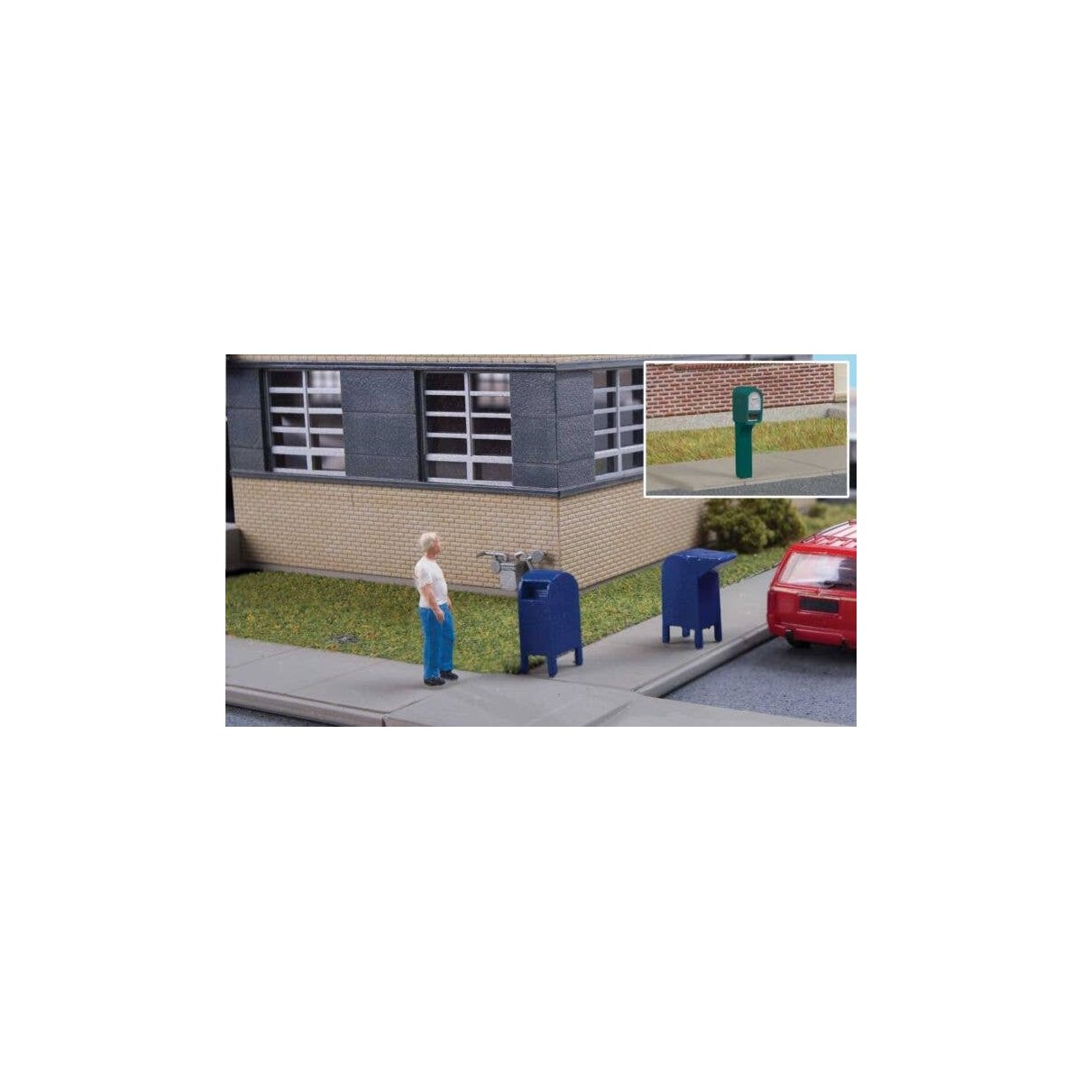 Roadside Mail Boxes and City Mailboxes -- Kit, HO, Walthers SceneMaster 4184