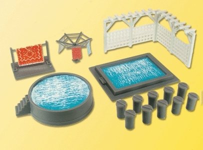 Garden & Terrace w/Pool, HO, Kibri 38148