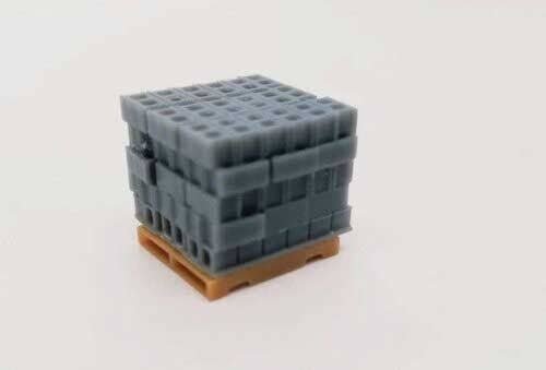 Cinder Block Stack, HO, All Scale Miniatures 871919