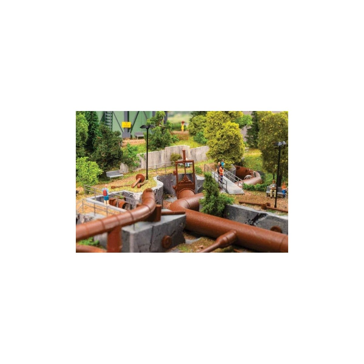 Large Industrial Piping Set - Kit, HO, Faller Gmbh 180328