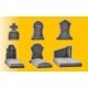 Stone Art -- Tombstones pkg(6), HO, Vollmer Gmbh 48282