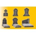Stone Art -- Tombstones pkg(6), HO, Vollmer Gmbh 48282