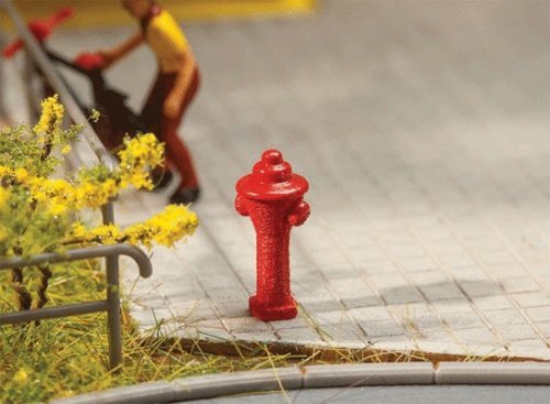 Fire Hydrants -- pkg(10), HO, Faller Gmbh 180912