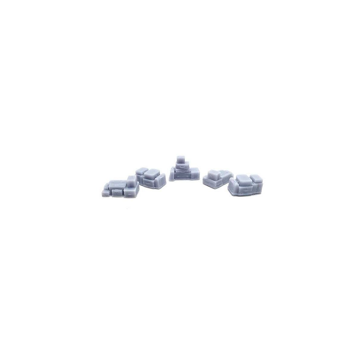 Luggage Stacks -- Unpainted 3D Printed Parts pkg(5), N, All Scale Miniatures 1600986