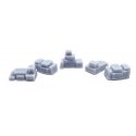 Luggage Stacks -- Unpainted 3D Printed Parts pkg(5), N, All Scale Miniatures 1600986