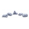 Luggage Stacks -- Unpainted 3D Printed Parts pkg(5), N, All Scale Miniatures 1600986
