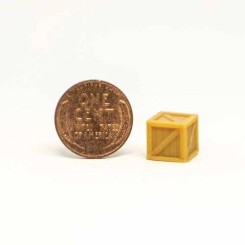 Wooden Crate -- pkg(5), HO, All Scale Miniatures 870817
