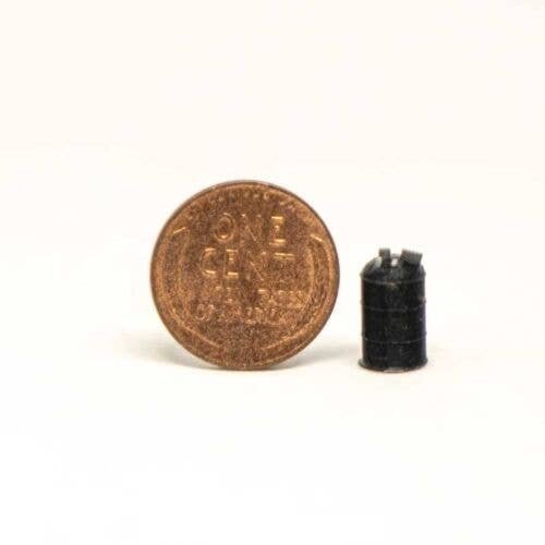 Steel Drum with Trash -- pkg(5), HO, All Scale Miniatures 870838