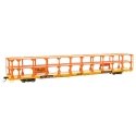 89′ Flatcar w/Tri-Level Open Auto Rack - Ready to Run -- Denver & Rio Grande Western(TM) Rack Trailer-Train Flatcar TTKX 80254