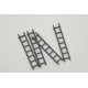 Ladders -- Unpainted Metal Castings pkg(4), HO, Durango Press 105