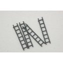 Ladders -- Unpainted Metal Castings pkg(4), HO, Durango Press 105