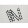 Ladders -- Unpainted Metal Castings pkg(4), HO, Durango Press 105