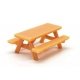 Picnic Table -- Unpainted 3D Printed Part, N, All Scale Miniatures 1601988