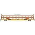 89′ Flatcar w/Tri-Level Open Auto Rack - Ready to Run -- Denver & Rio Grande Western(TM) 802868, HO, WalthersMainline 8208
