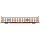 89′ Flatcar w/Tri-Level Open Auto Rack - Ready to Run -- Great Northern Rack Trailer-Train Flatcar RTTX 501905 (brown), HO, Wa