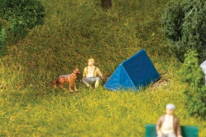 Tents -- Blue pkg(4), HO, Faller Gmbh 180003