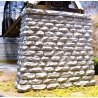 Single-Track Cut Stone Bridge Pier w/Rectangular Base -- 3-3/4 x 1 x 3-1/2′ 9.5 x 2.5 x 8.9cm, HO, Chooch Enterprises 8431