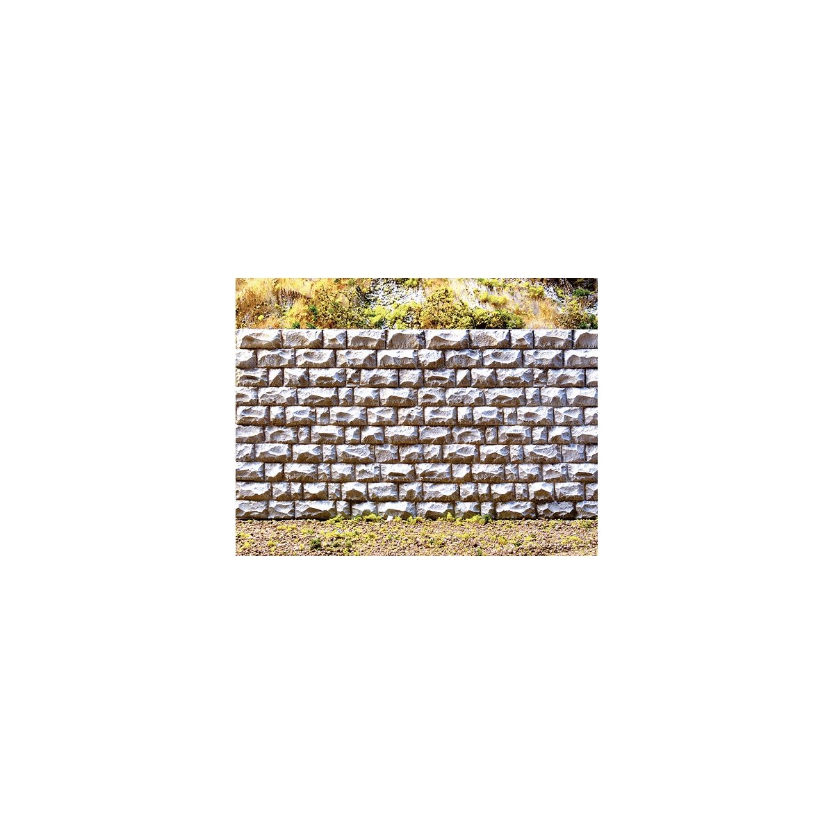 Cut Stone Retaining Wall -- Large - 6-3/4 x 3-1/2′ 17.1 x 8.9cm, All Scales, Chooch Enterprises 8314