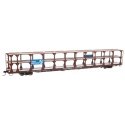 89′ Flatcar w/Tri-Level Open Auto Rack - Ready to Run -- Great Northern Rack Trailer-Train Flatcar RTTX 501909 (brown), HO, Wa