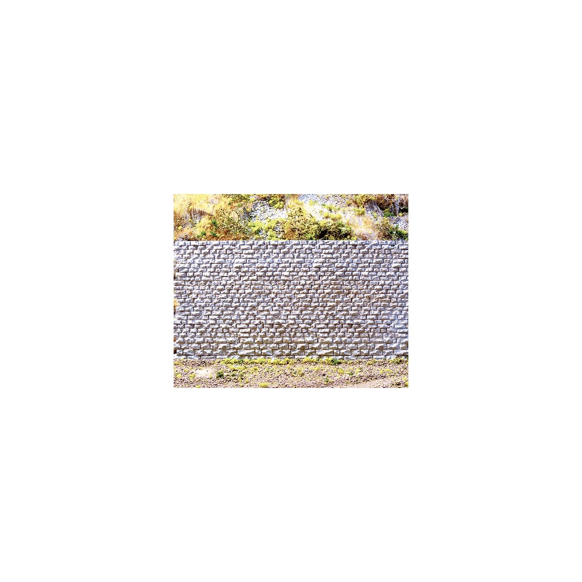 Cut Stone Retaining Wall -- Small - 6-3/4 x 3-13/32′ 17.1 x 8.7cm, All Scales, Chooch Enterprises 8310