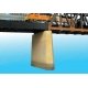 Double Track Bridge Pier with Cut Water Edge -- Unpainted Cast Gypsum/Plaster 3 x 9/16 x 3-3/4′ 7.6 x, N, Monroe Models 258