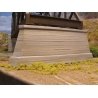 Double-Track Concrete Pointed Bridge Pier -- Fits Central Valley Double-Track Truss Bridge, HO, Chooch Enterprises 8433